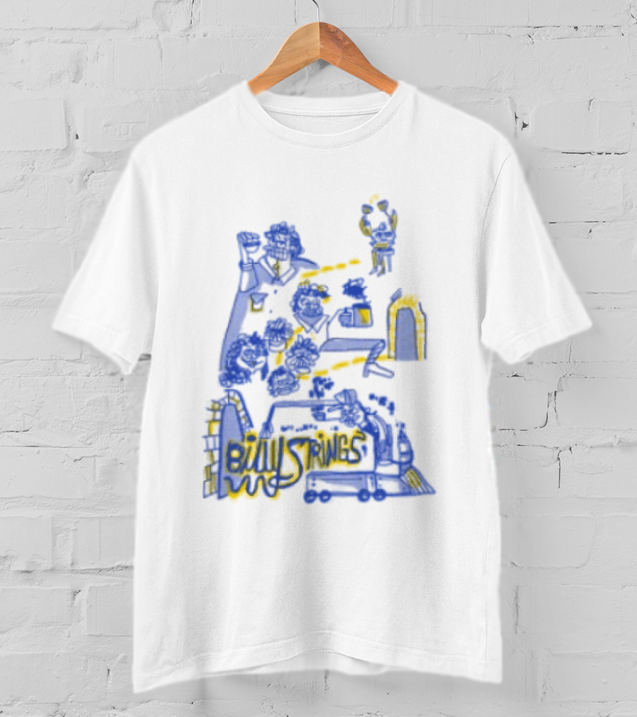Billy Strings Store Train With Dates Jason Look Blue And Yellow T-Shirt