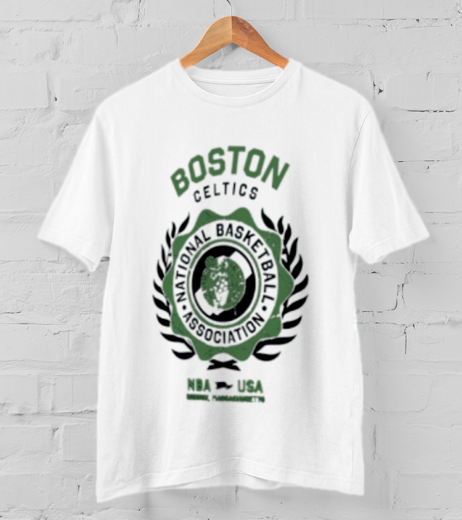 Boston Celtics NBA USA Laurel Crest 2026 T-Shirt