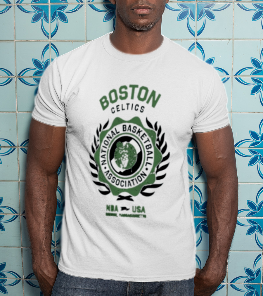 Boston Celtics NBA USA Laurel Crest 2026 T-Shirt