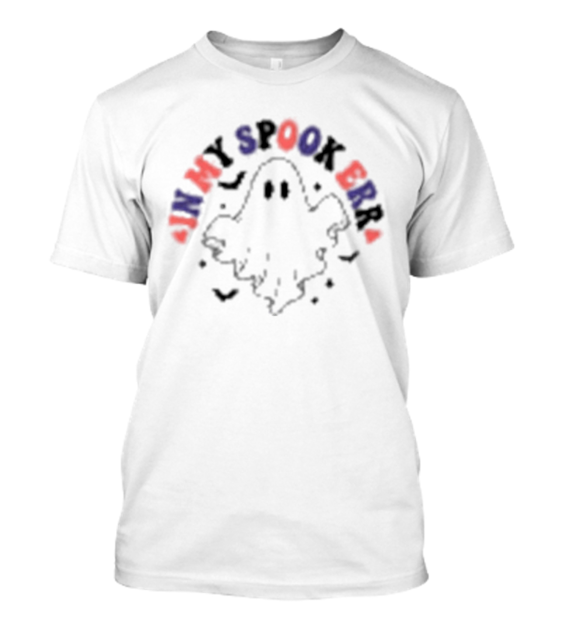 Ghost In My Spooky Era Halloween Ghost Icon Black Red Blue T-Shirt