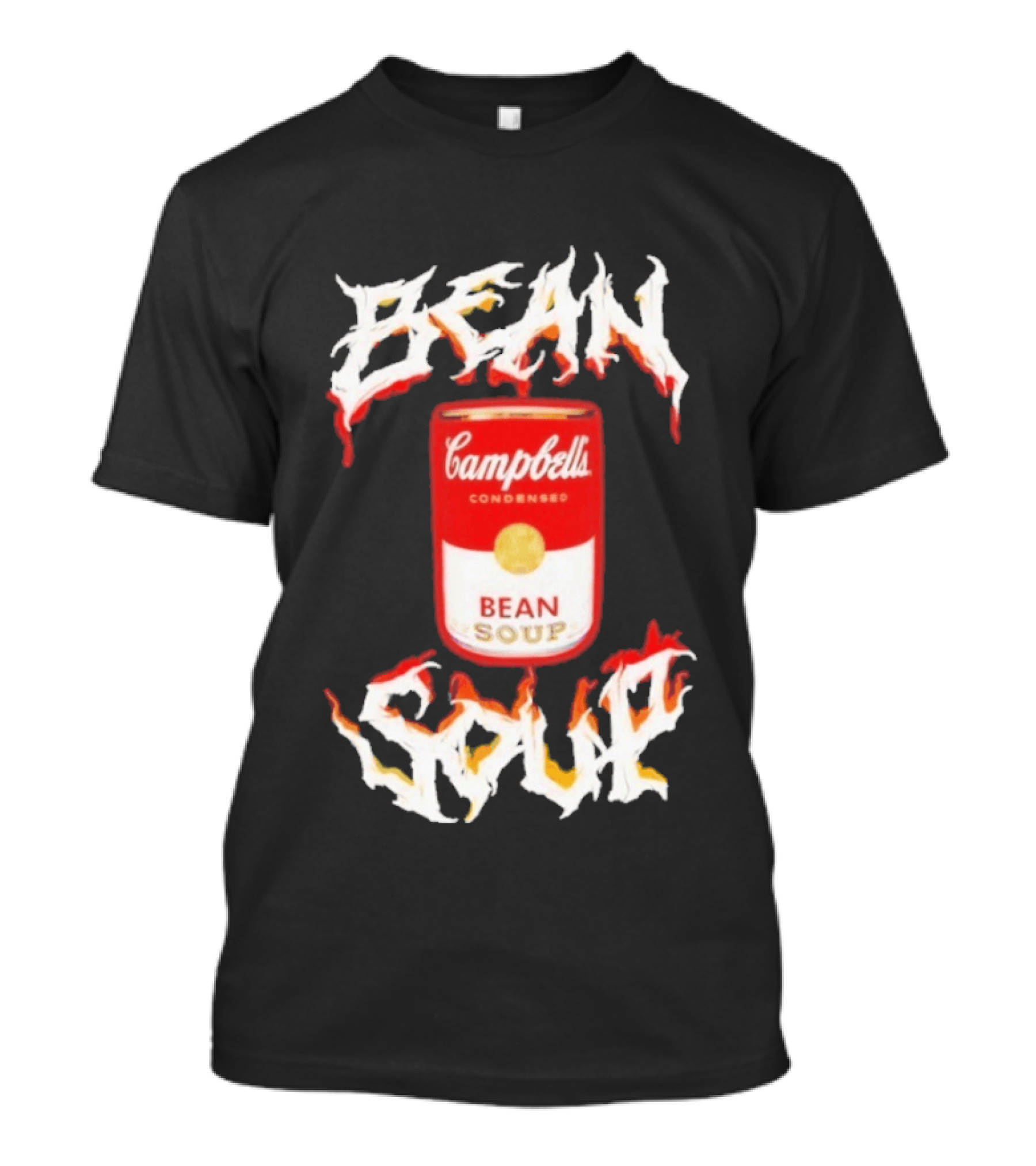 Campbell's Condensed Bean Soup Can With Flame T-Shirt