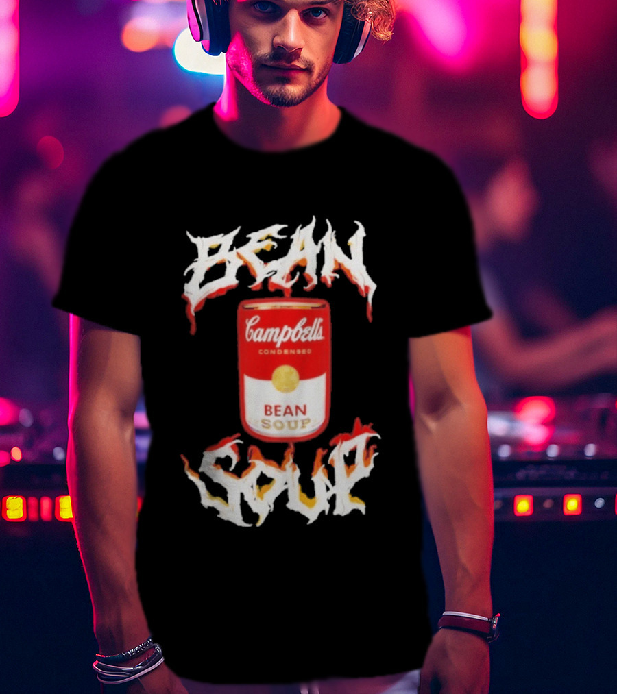 Campbell's Condensed Bean Soup Can With Flame T-Shirt
