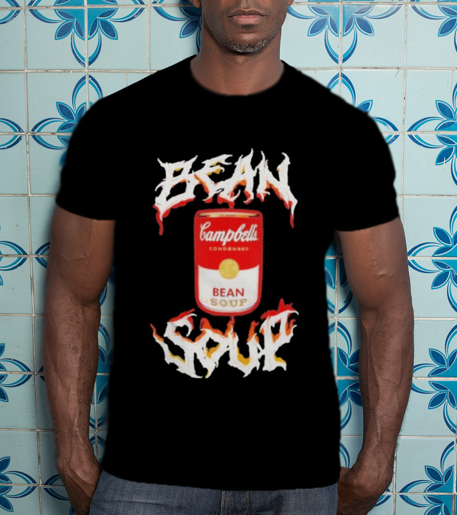 Campbell's Condensed Bean Soup Can With Flame T-Shirt