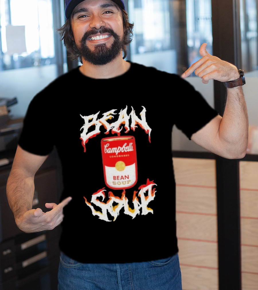 Campbell's Condensed Bean Soup Can With Flame T-Shirt