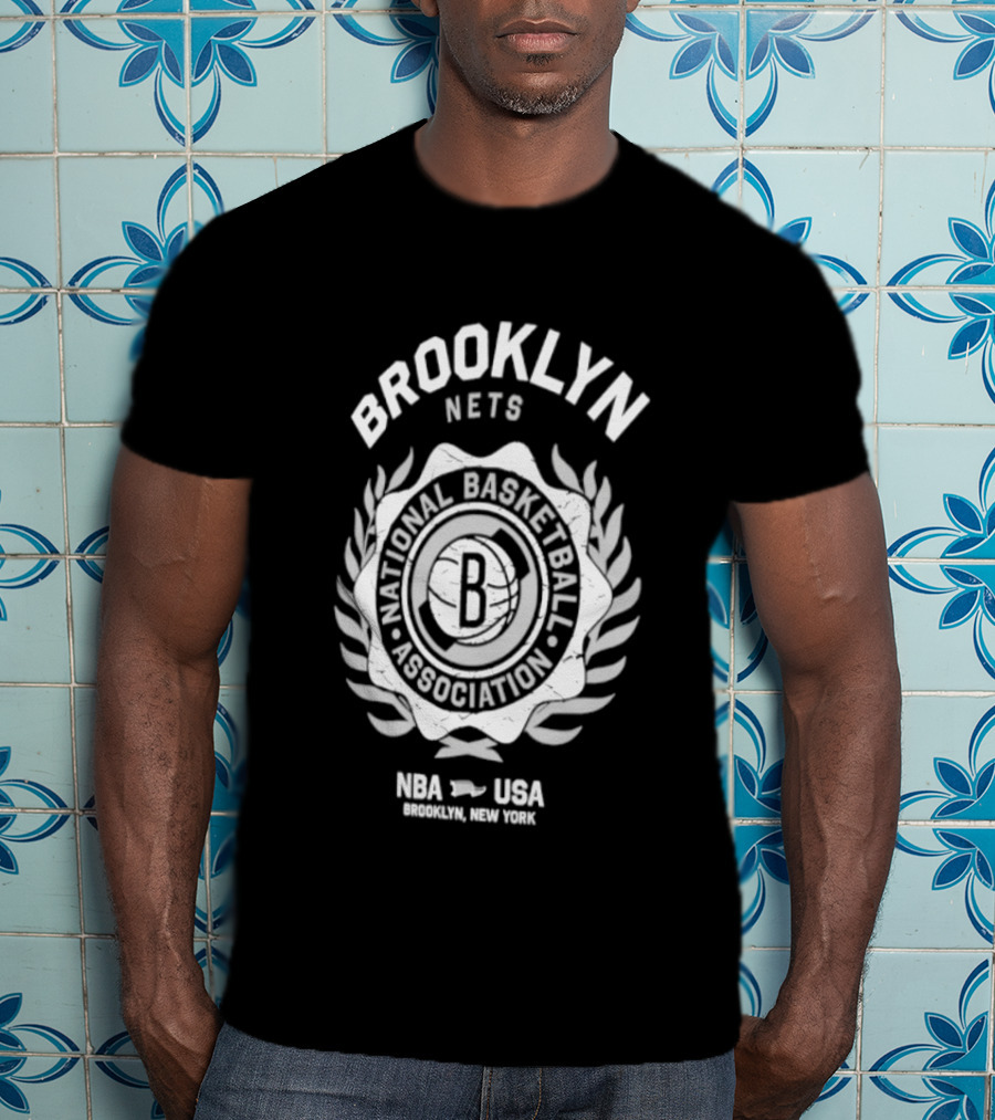 Brooklyn Nets NBA National Basketball Association USA Crest 2026 Collection T-Shirt