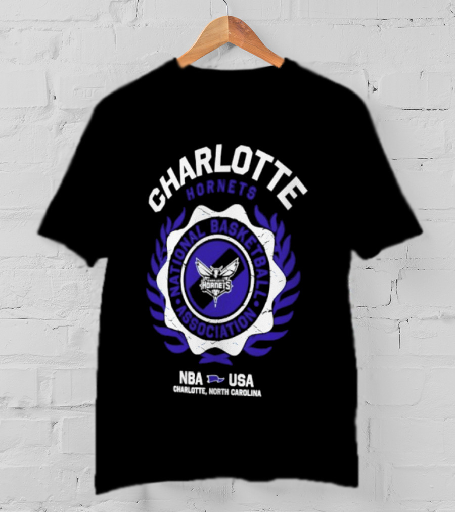 Charlotte Hornets NBA National Basketball Association Crest USA 2026 T-Shirt