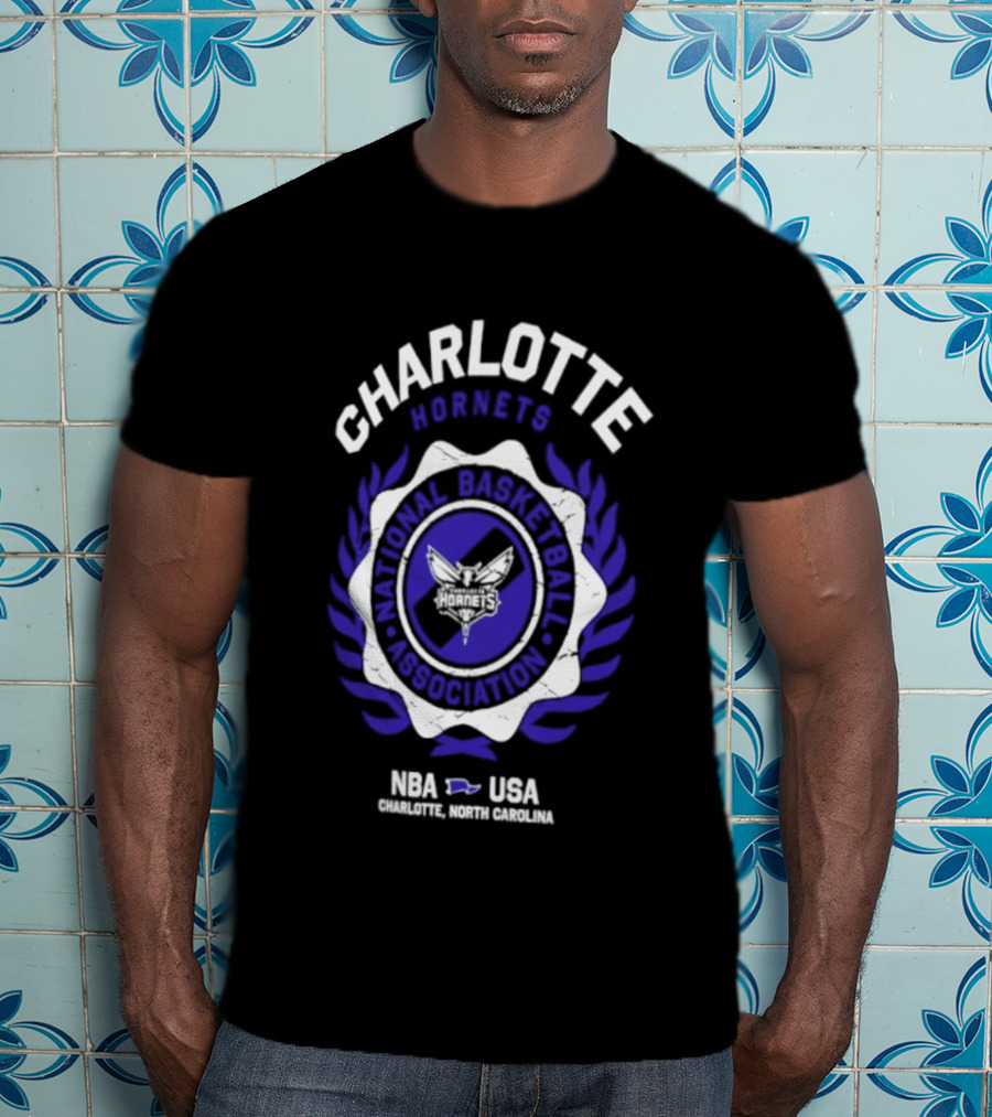 Charlotte Hornets NBA National Basketball Association Crest USA 2026 T-Shirt