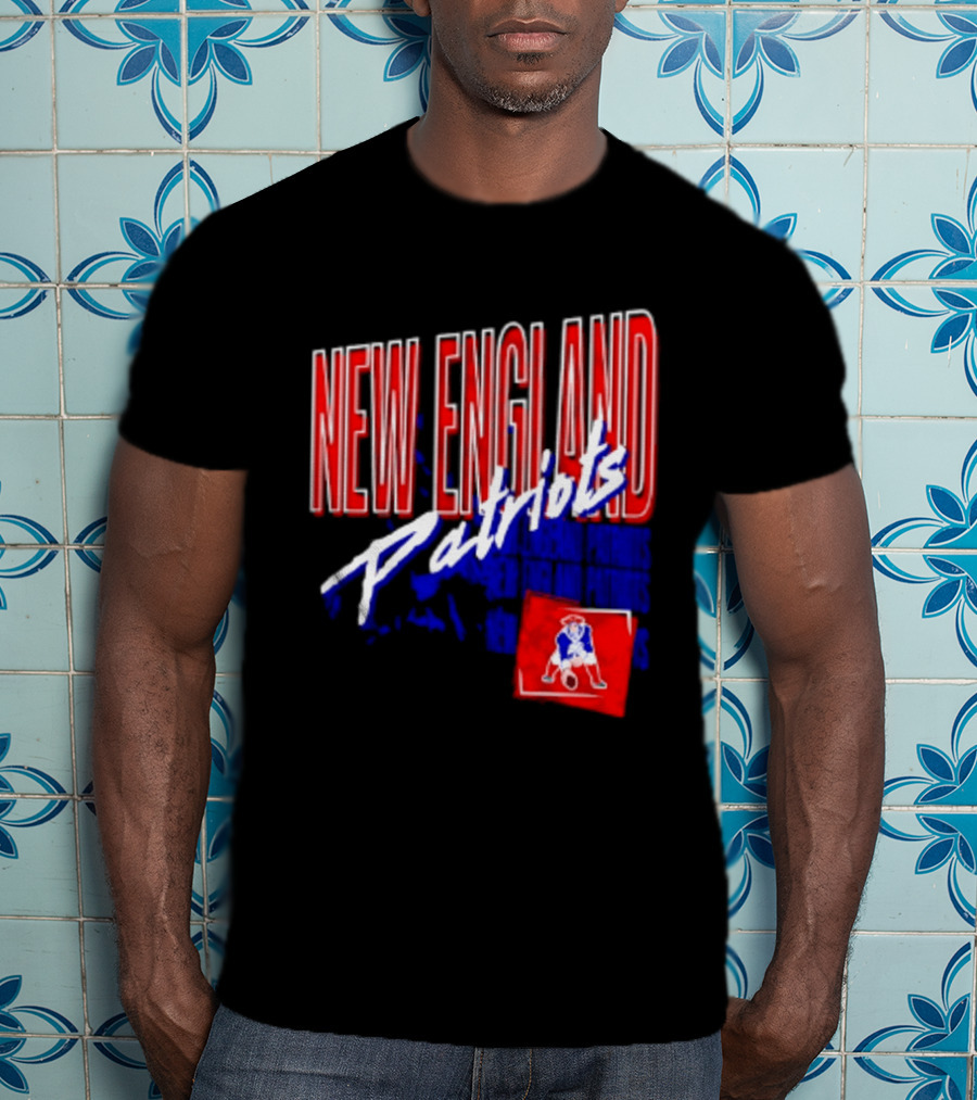 New England Patriots Red White Team Sports T-Shirt