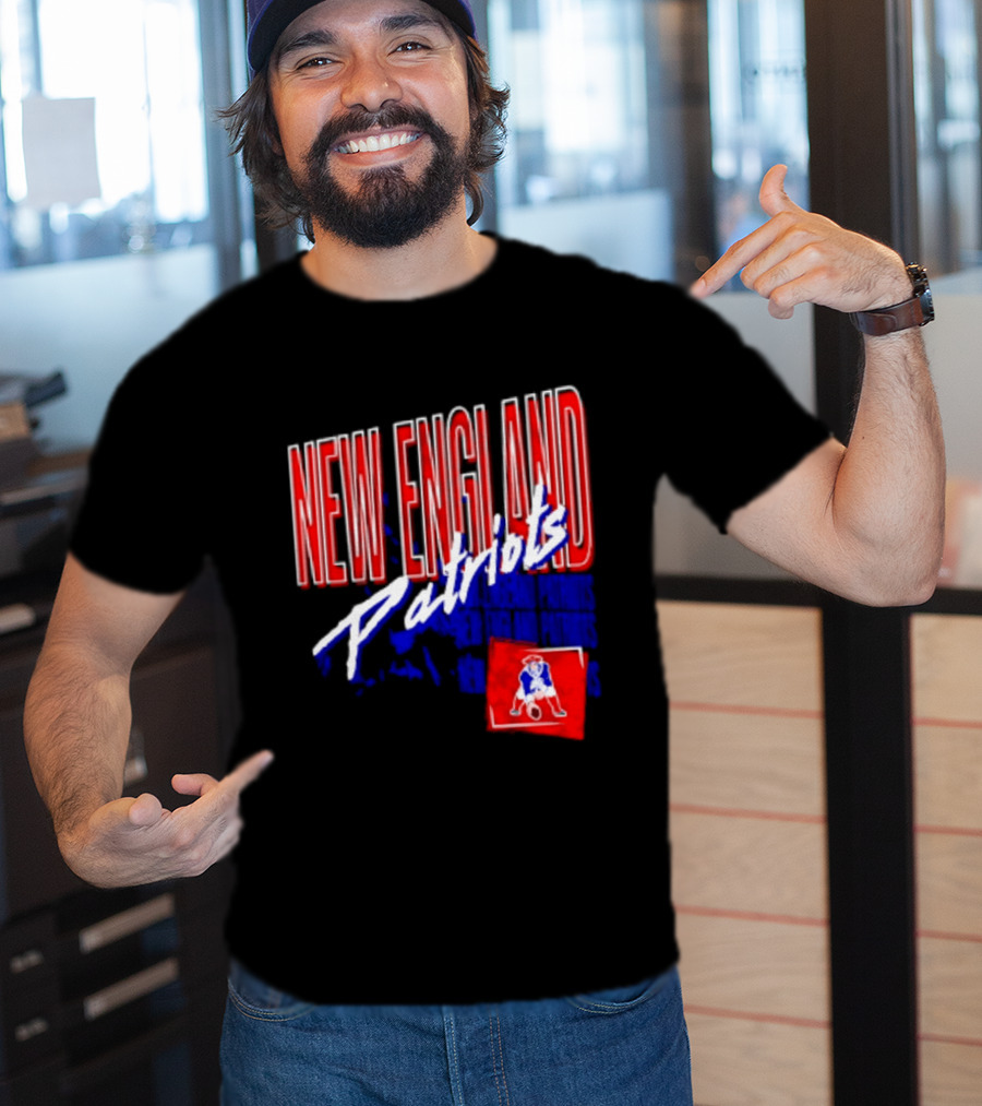 New England Patriots Red White Team Sports T-Shirt