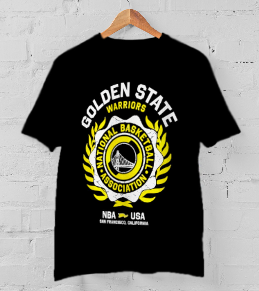 Golden State Warriors NBA USA National Basketball Association Laurel Crest Flocking 2026 San Francisco California T-Shirt