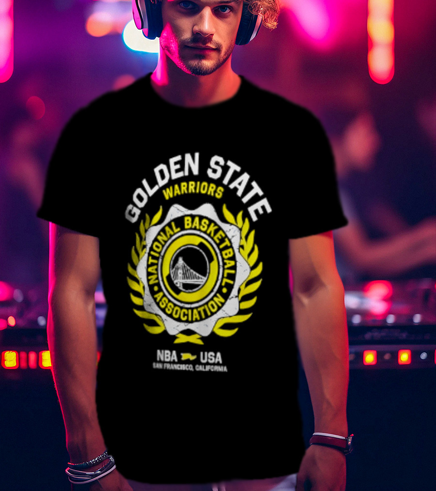 Golden State Warriors NBA USA National Basketball Association Laurel Crest Flocking 2026 San Francisco California T-Shirt