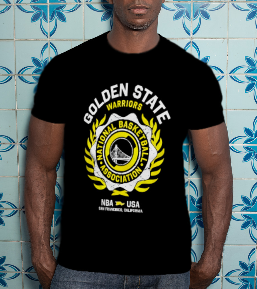 Golden State Warriors NBA USA National Basketball Association Laurel Crest Flocking 2026 San Francisco California T-Shirt