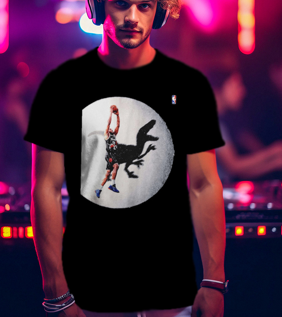 Kawhi Leonard Toronto Raptors Shadow Dunk With Raptor Silhouette Basketball T-Shirt