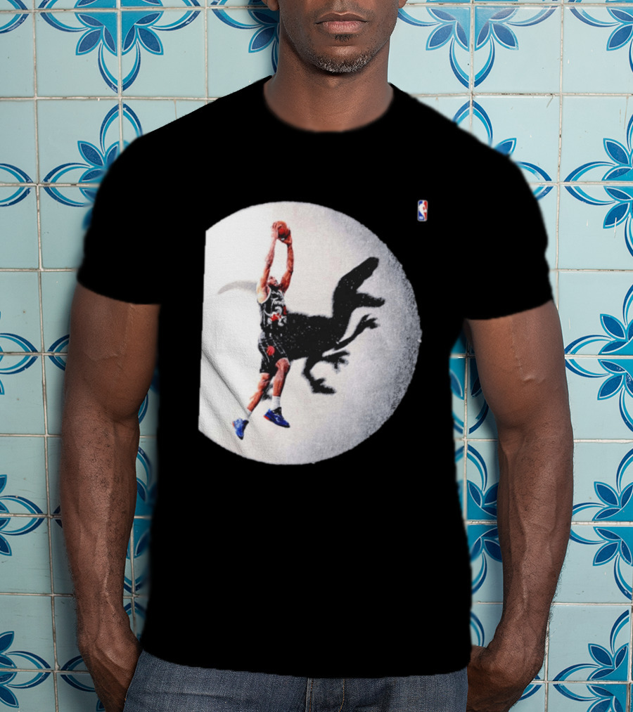 Kawhi Leonard Toronto Raptors Shadow Dunk With Raptor Silhouette Basketball T-Shirt