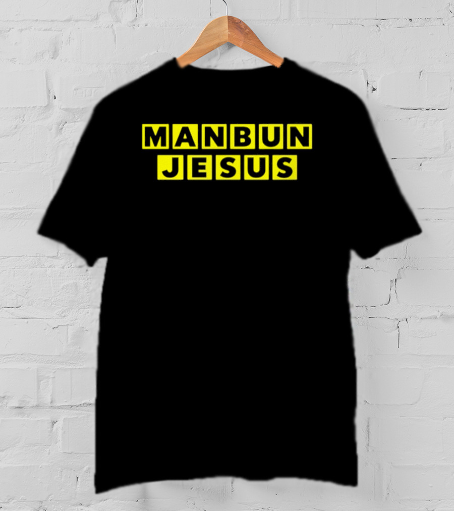Manbun Jesus MBJaffle House Iconic Yellow T-Shirt
