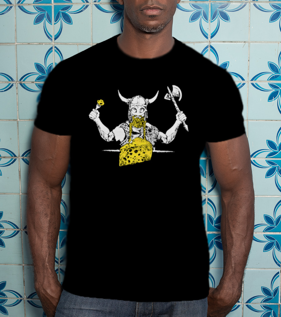 Minnesota Vikings Let's Eat Cheese Viking Warrior Axe And Cheese Wedge T-Shirt