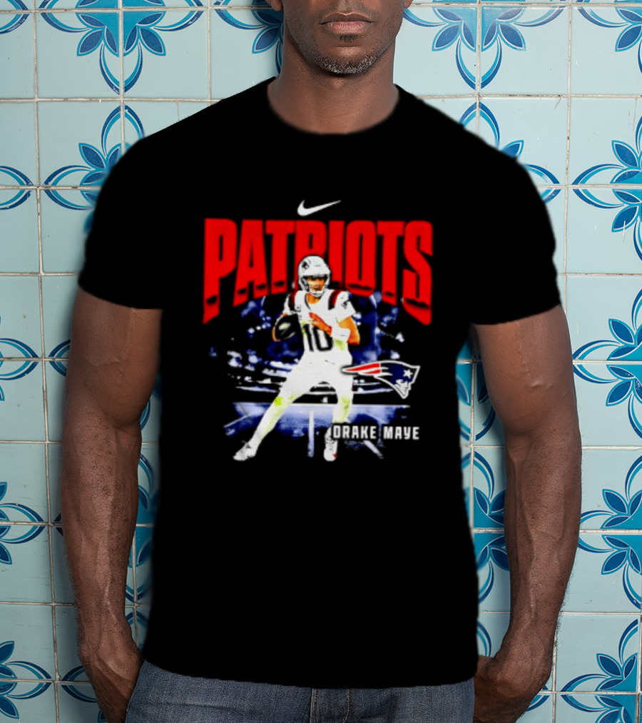 Nike Patriots Drake Maye Football Player Max90 T-Shirt