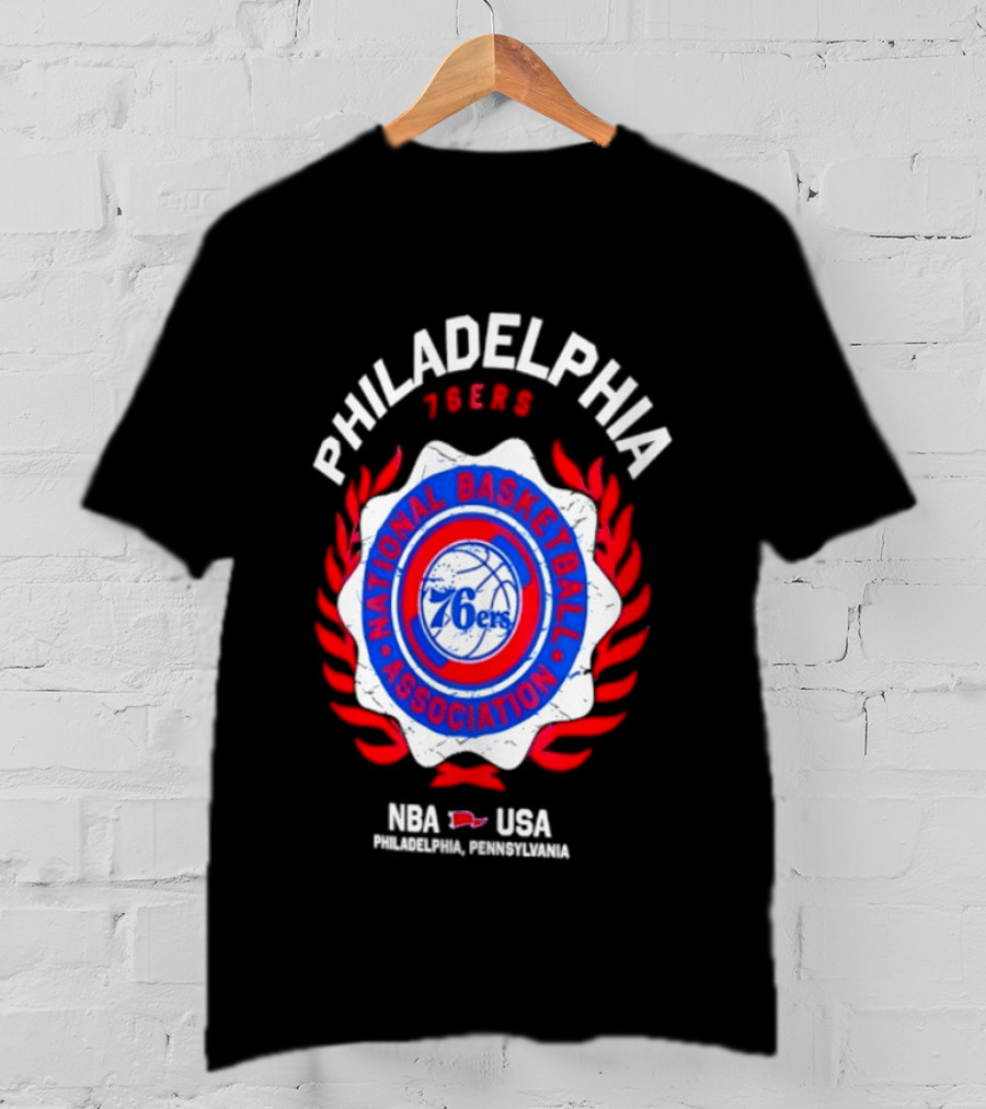 Philadelphia 76ers NBA USA National Basketball Association Laurel Crest 2026 T-Shirt