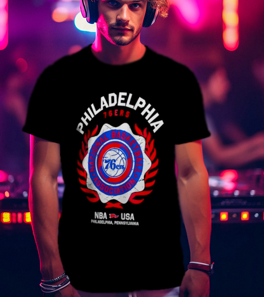 Philadelphia 76ers NBA USA National Basketball Association Laurel Crest 2026 T-Shirt