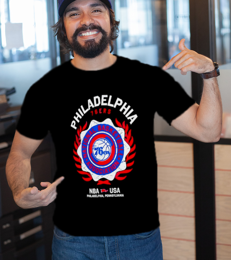 Philadelphia 76ers NBA USA National Basketball Association Laurel Crest 2026 T-Shirt