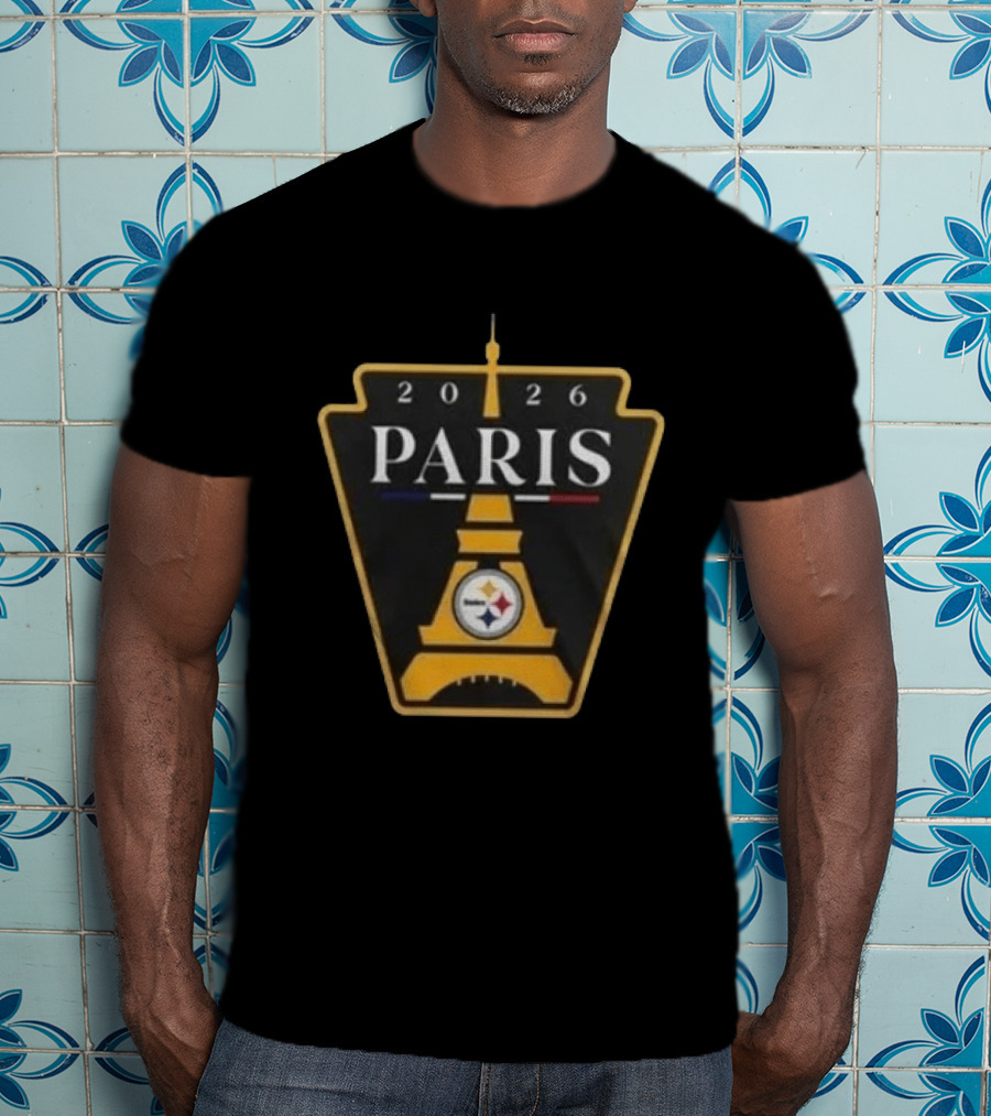 Pittsburgh Steelers 2026 Paris Eiffel Tower Event T-Shirt