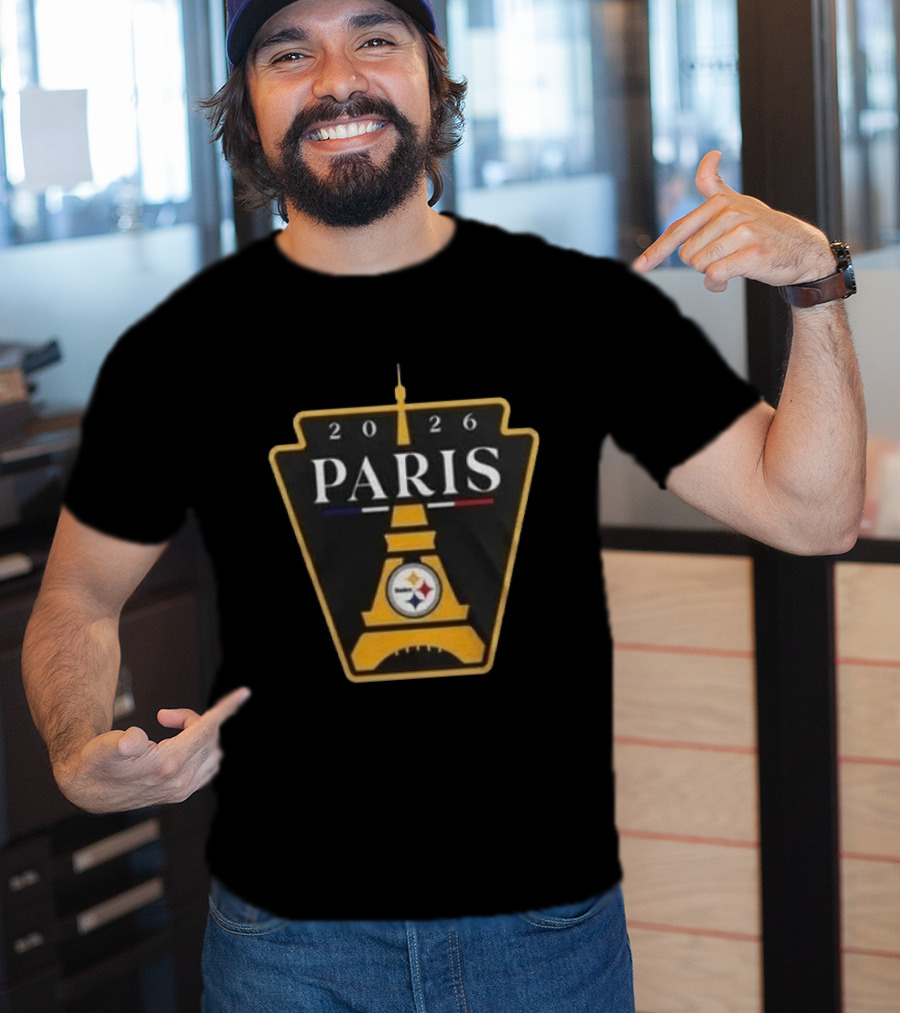 Pittsburgh Steelers 2026 Paris Eiffel Tower Event T-Shirt