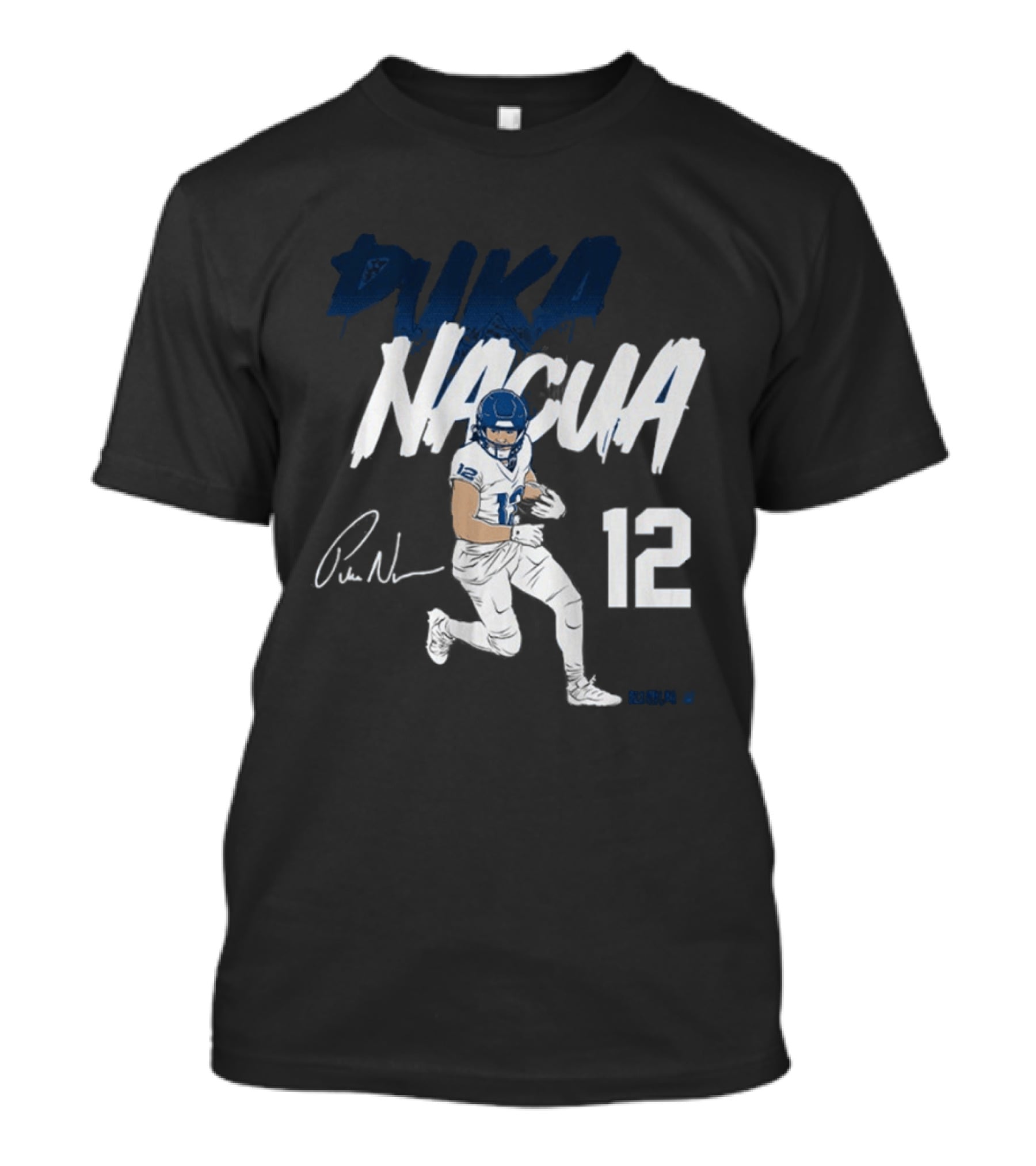 Puka Nacua 12 Signature Pose Athletic T-Shirt