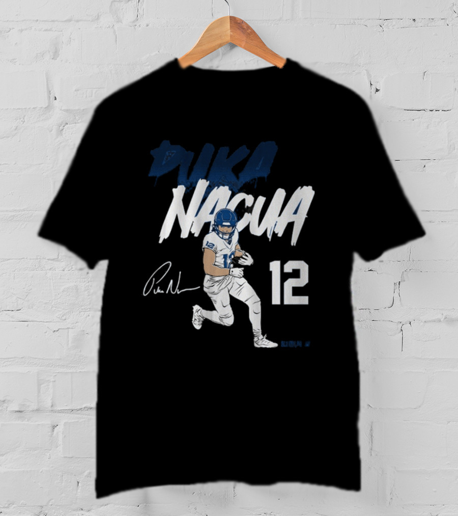 Puka Nacua 12 Signature Pose Athletic T-Shirt