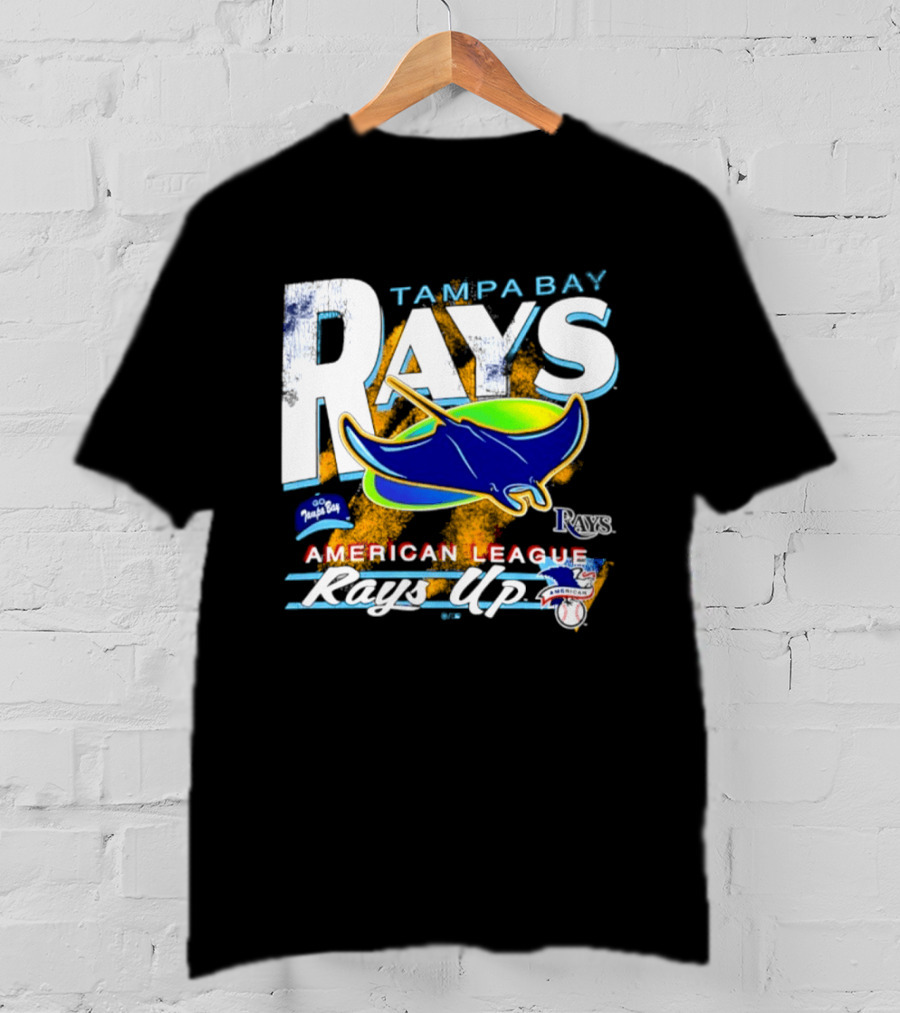 Tampa Bay Rays American League Rays Up Orange Stripe Manta Ray T-Shirt