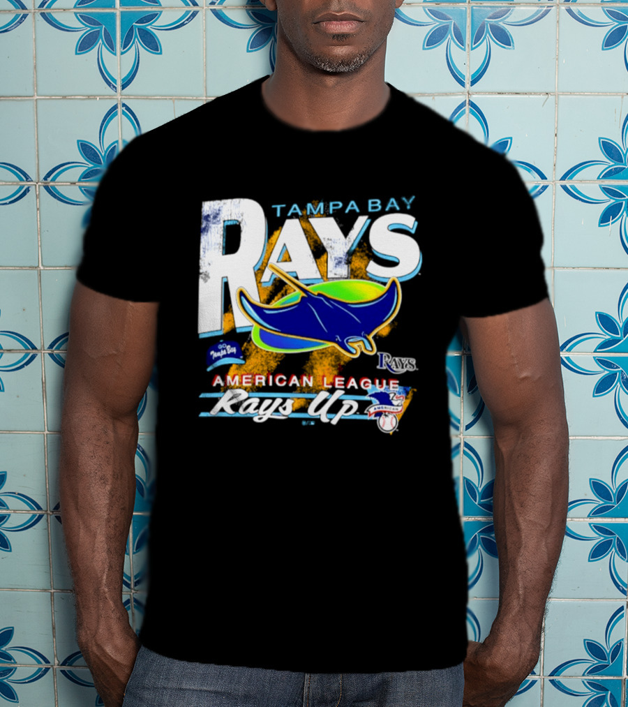 Tampa Bay Rays American League Rays Up Orange Stripe Manta Ray T-Shirt
