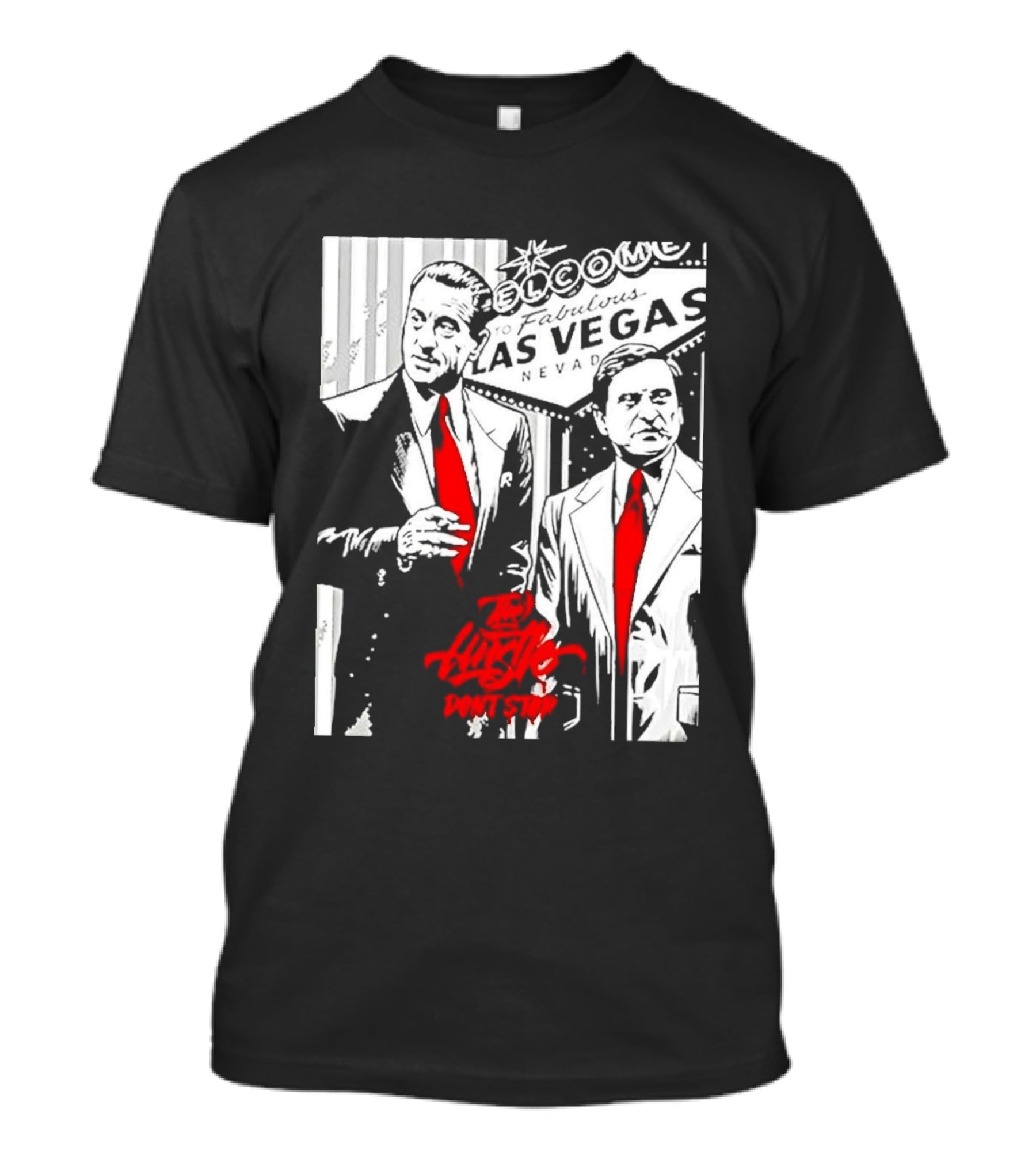 Las Vegas Casino Mobsters Red Tie T-Shirt