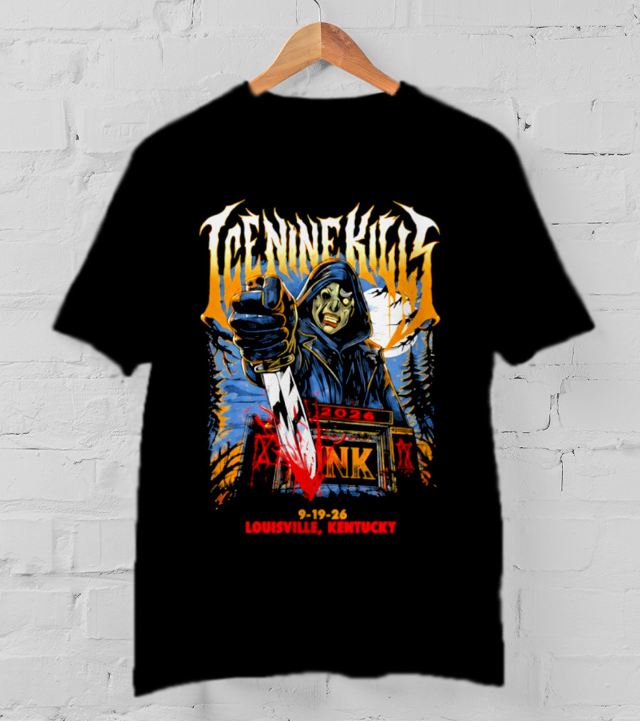 Ice Nine Kills Louisville Kentucky 2026 INK Blood Mask Tour T-Shirt