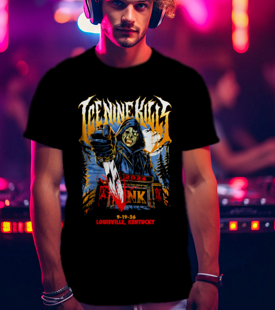 Ice Nine Kills Louisville Kentucky 2026 INK Blood Mask Tour T-Shirt
