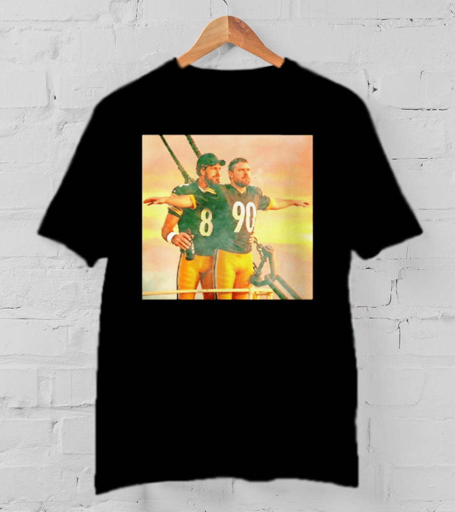 Aaron Rodgers TJ Watt Pittsburgh Steelers Titanic Crossover 8 90 T-Shirt