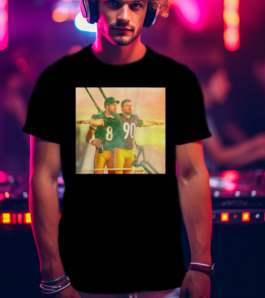 Aaron Rodgers TJ Watt Pittsburgh Steelers Titanic Crossover 8 90 T-Shirt