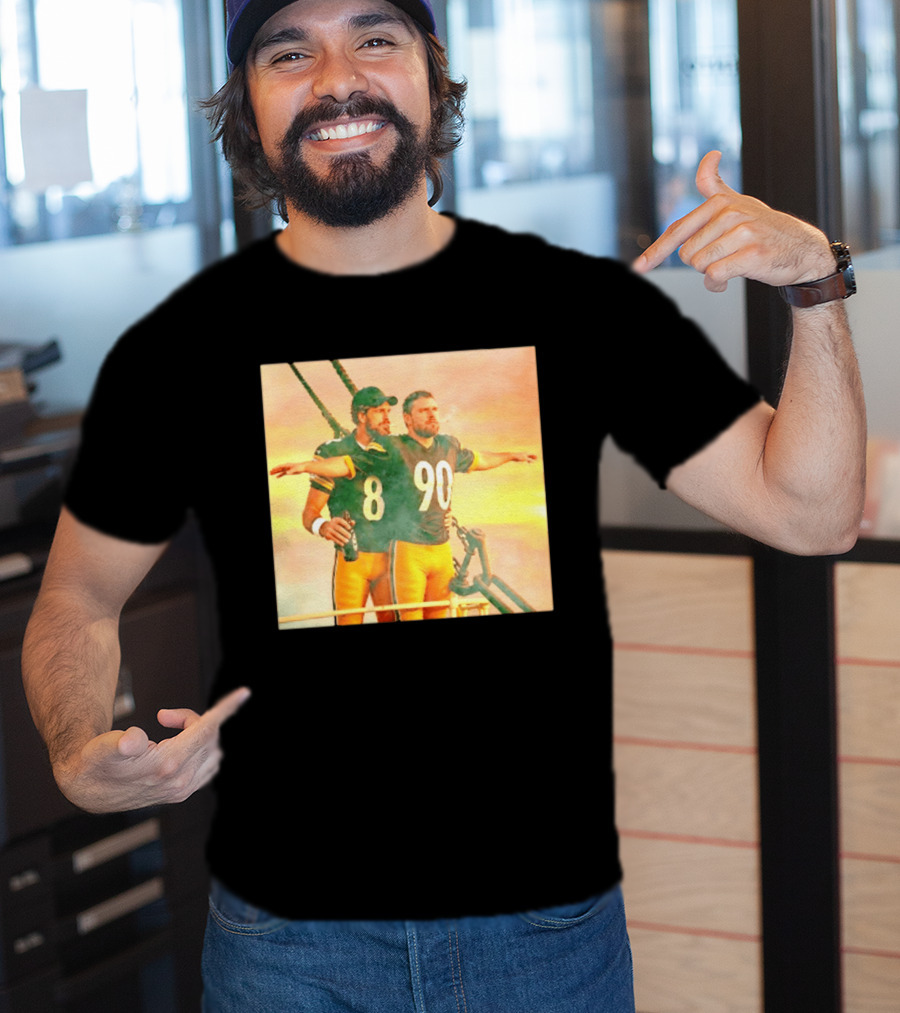 Aaron Rodgers TJ Watt Pittsburgh Steelers Titanic Crossover 8 90 T-Shirt