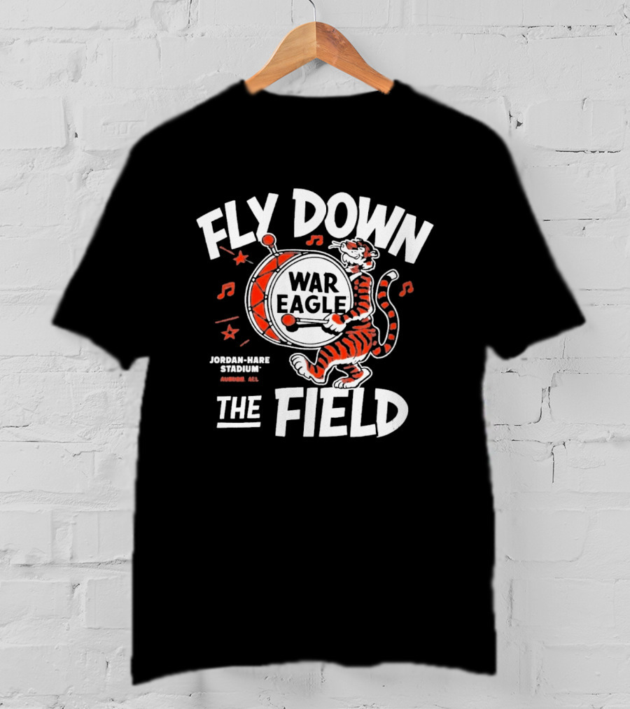 Auburn Tigers War Eagle Fly Down The Field T-Shirt