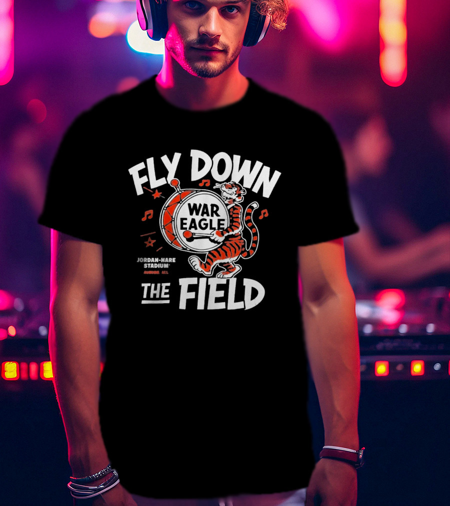 Auburn Tigers War Eagle Fly Down The Field T-Shirt
