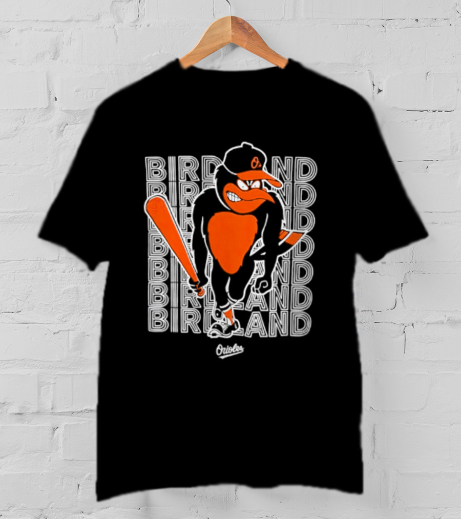 Birdland Baltimore Orioles Baseball Bat Bird T-Shirt