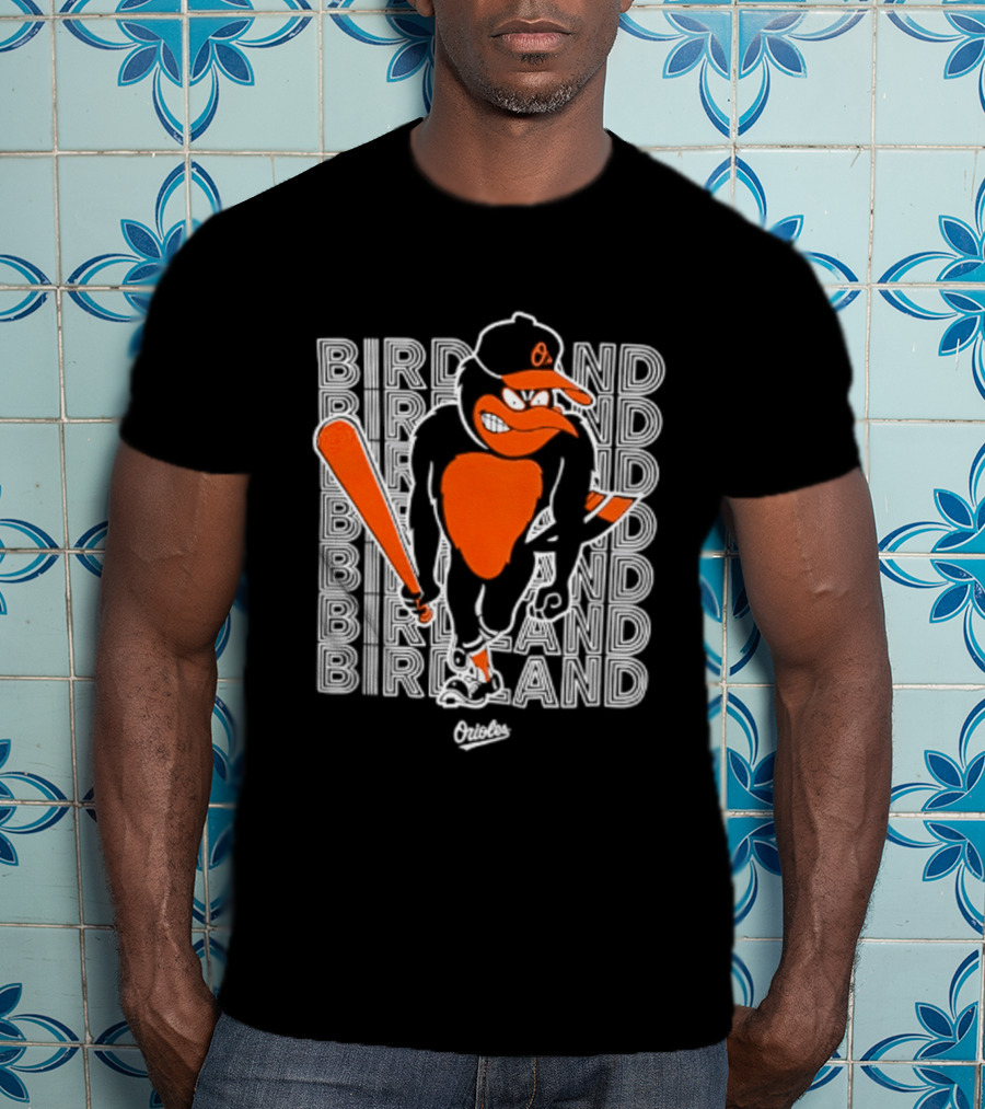 Birdland Baltimore Orioles Baseball Bat Bird T-Shirt