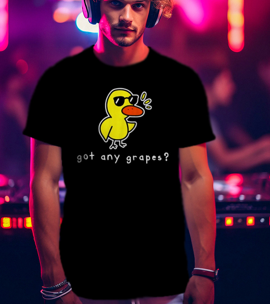 Got Any Grapes Duck Meme Sunglasses Quacking Drawing T-Shirt