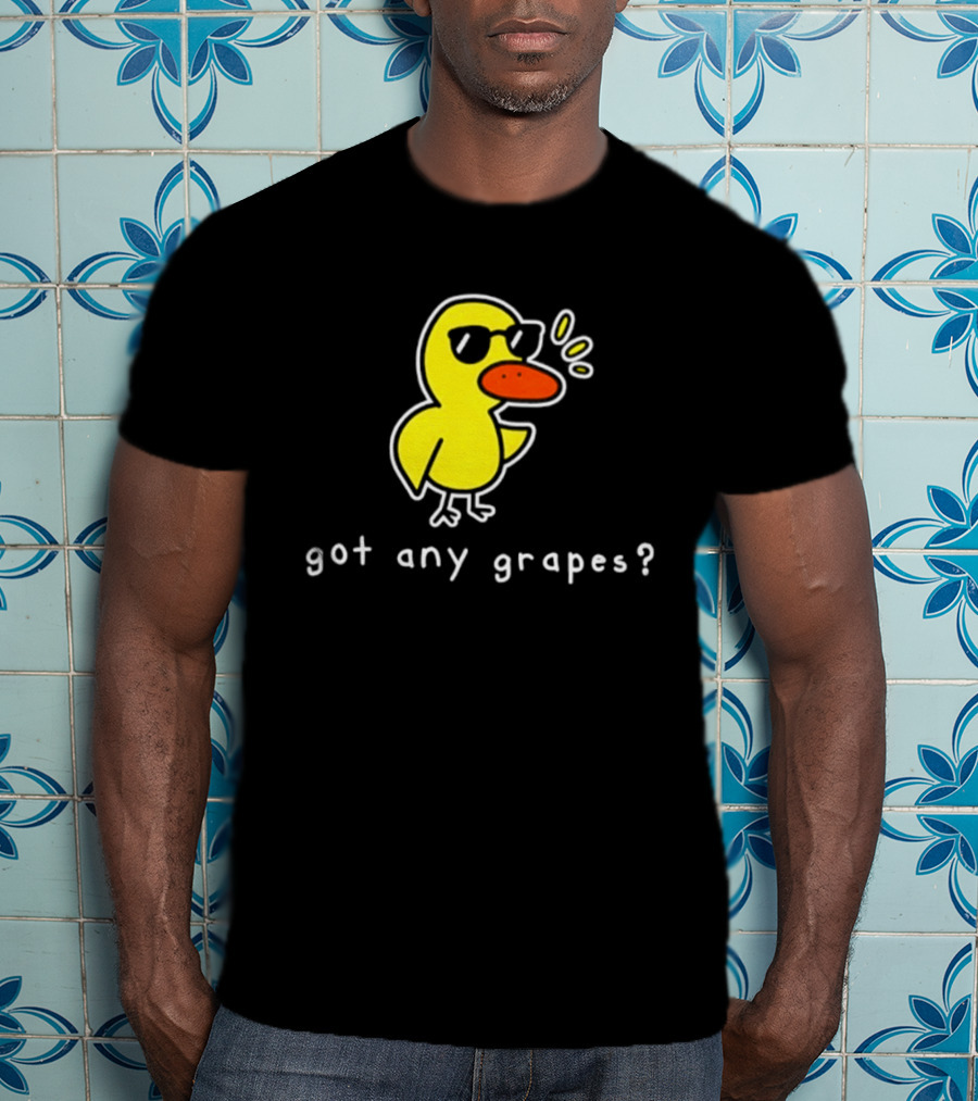 Got Any Grapes Duck Meme Sunglasses Quacking Drawing T-Shirt