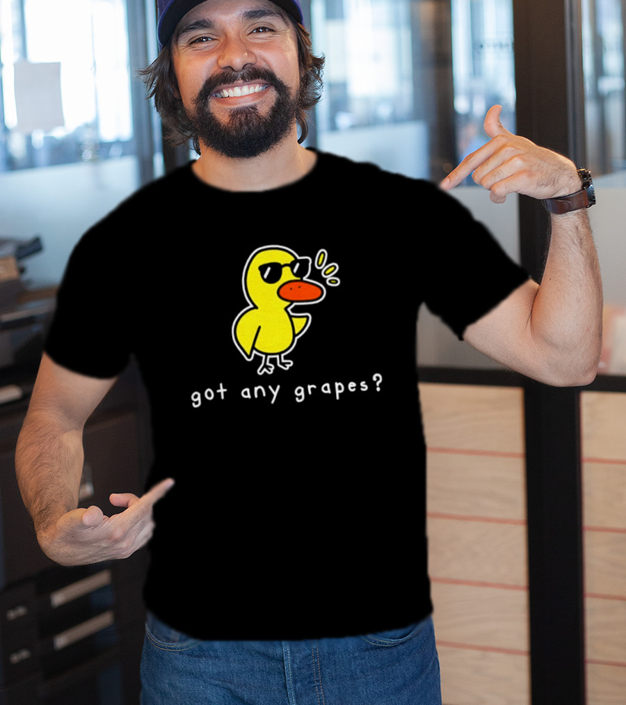 Got Any Grapes Duck Meme Sunglasses Quacking Drawing T-Shirt
