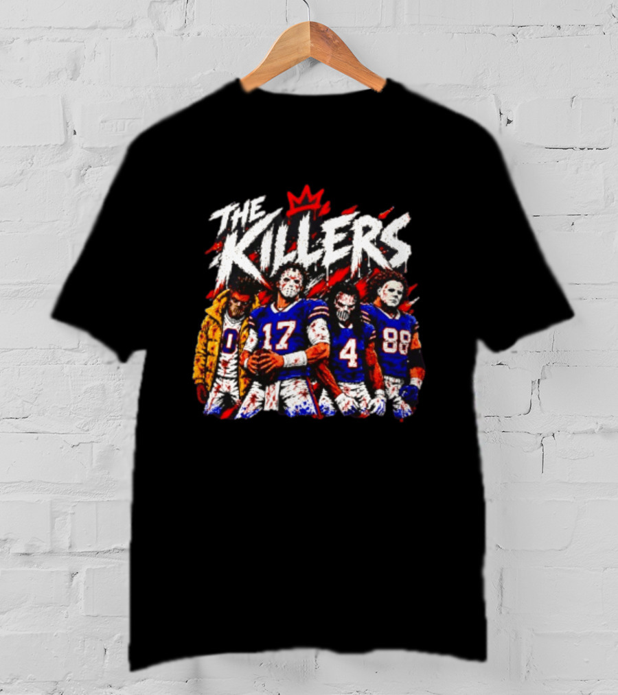 Buffalo Bills The Killers Horror Characters Halloween NFL T-Shirt
