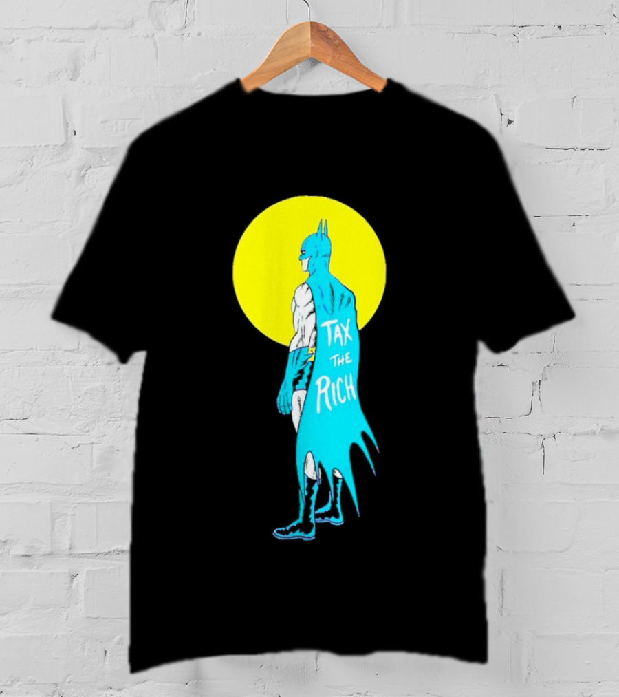 Tax The Rich Batman Yellow Moon T-Shirt