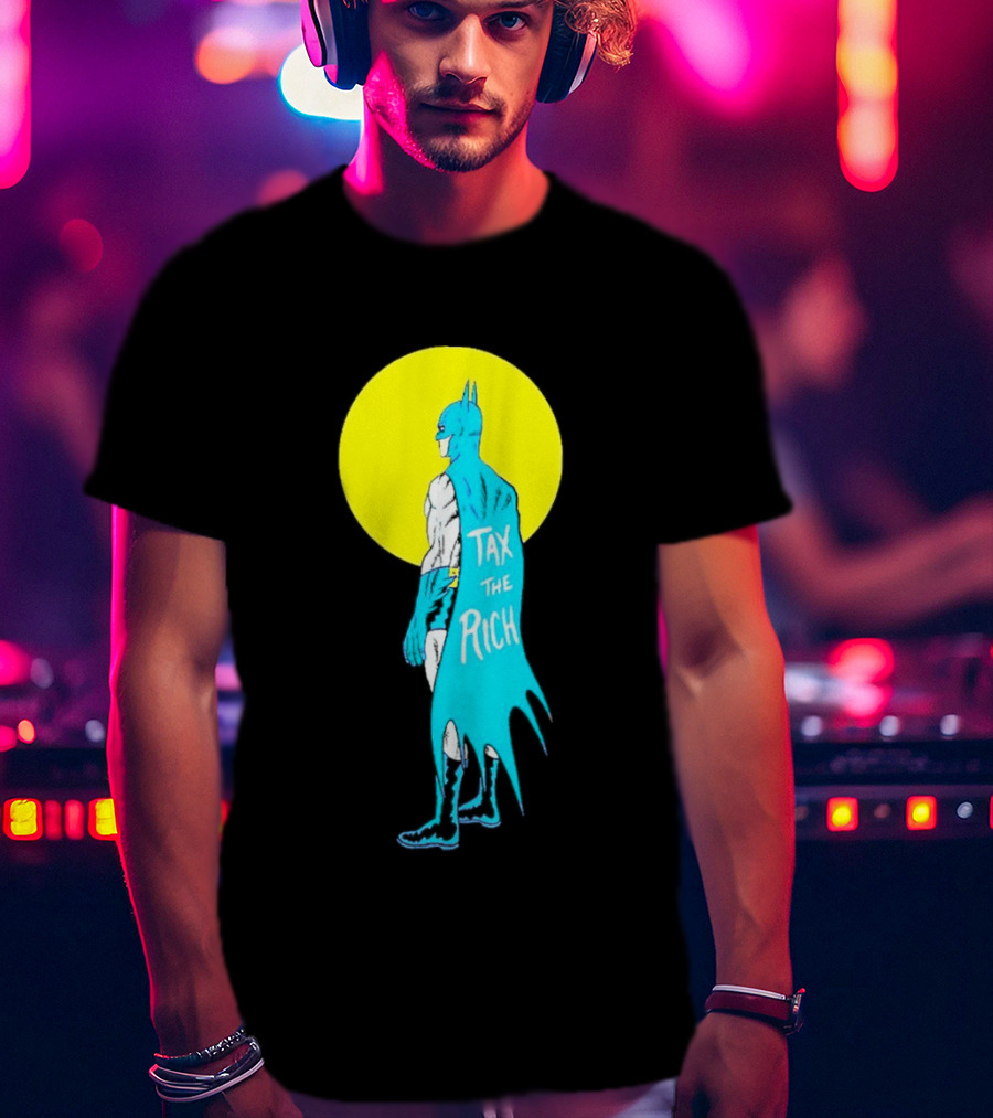 Tax The Rich Batman Yellow Moon T-Shirt