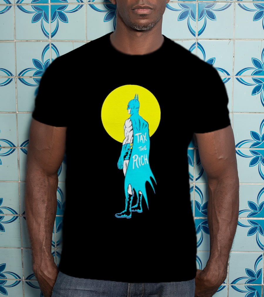 Tax The Rich Batman Yellow Moon T-Shirt