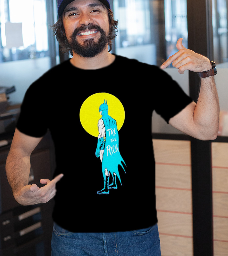 Tax The Rich Batman Yellow Moon T-Shirt
