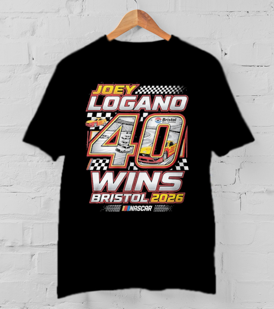 Joey Logano 40 Wins Bristol 2026 NASCAR T-Shirt