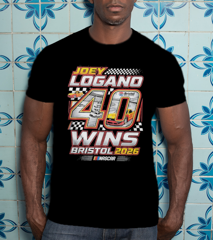 Joey Logano 40 Wins Bristol 2026 NASCAR T-Shirt